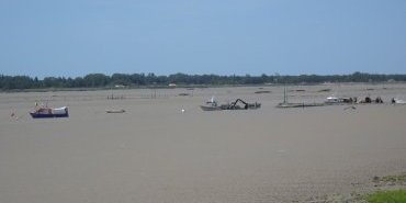 Fishermen's activity after the dike