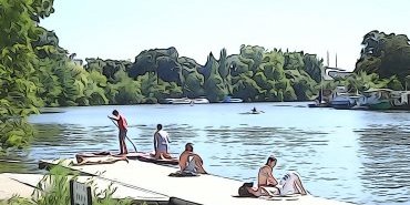 Erdre shore as a painting