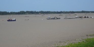 Fishermen's activity after the dike