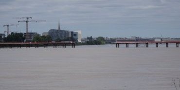 Garonne en arrivant sur Bordeaux
