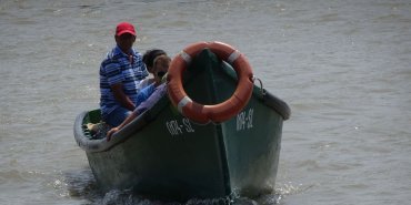 La barque qui permet de traverser le Danube