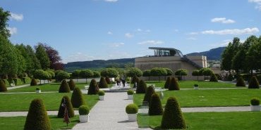 Une partie des jardins de l'abbaye