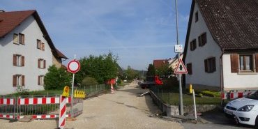 Piste cyclable bloquée pour travaux