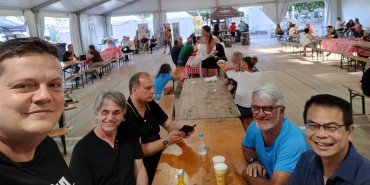 Bastia, avec Cyril, Akha et Jean-Phi ; mes amis joueurs d'échecs