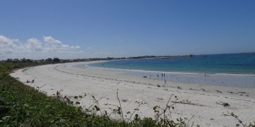 The beach of the campsite